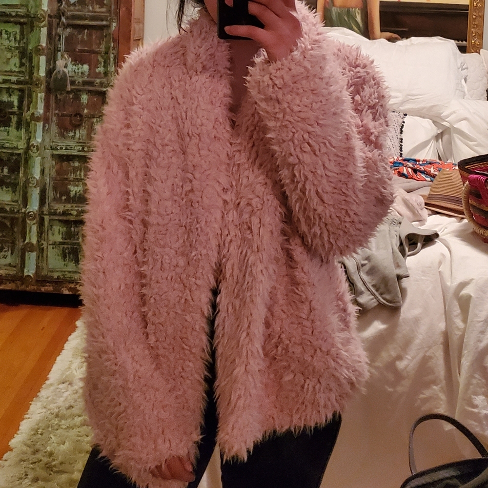 Faux fur coat